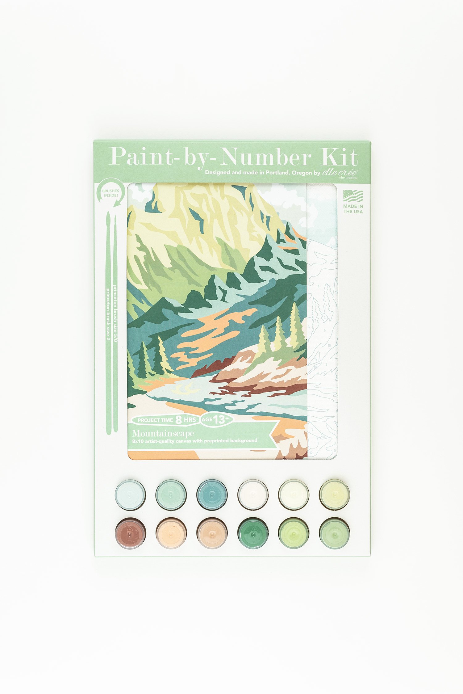 Mountainscape  Paint-by-Number Kit for Adults — Elle Crée (she creates)